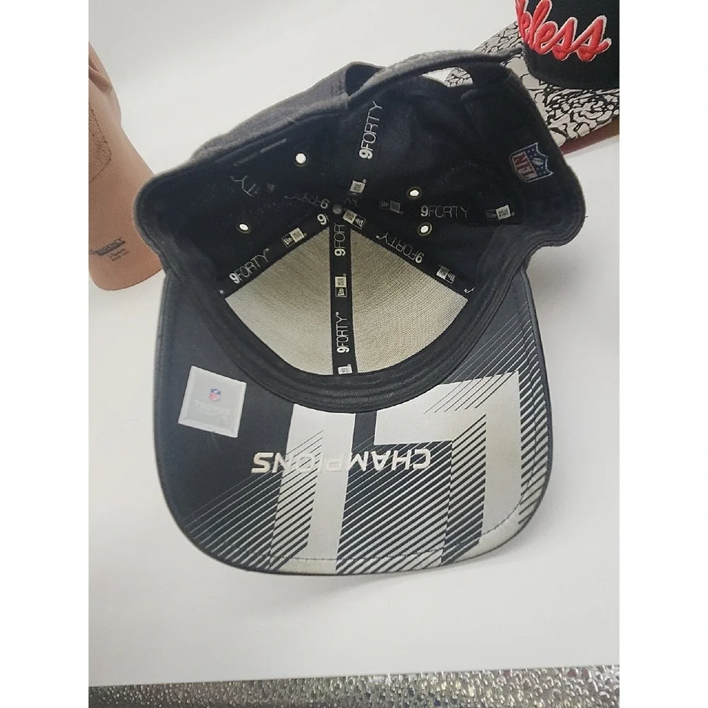 Super Bowl Champion New England Patriots NFL Baseball Cap Hat Adjustable Leather